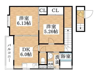 シャルマンコートB【201号室】の間取り