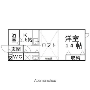 パセオ常盤B【2階】の間取り