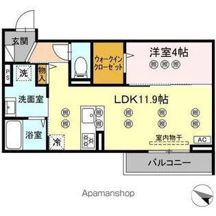 サンガーデン新山口 A【1階】の間取り