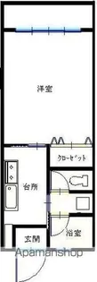 コーポにらい【103号室】の間取り