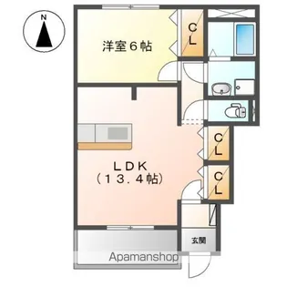 ポラリスIR【101号室】の間取り