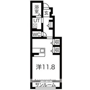 ブライトコート松が岬【1階】の間取り