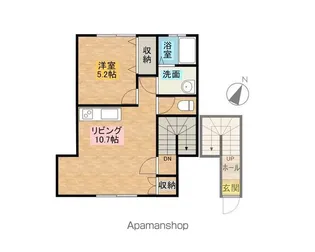 アスティスⅠ【2D号室】の間取り