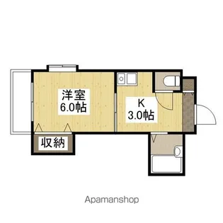 タウン己斐西【4階】の間取り