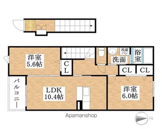 カーサ フィオーレ【2階】の間取り