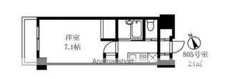 アーツ芝浦【805号室】の間取り