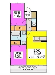 ステラリーバ【3階】の間取り