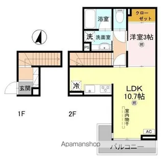 グレイスコート狐島【2階】の間取り