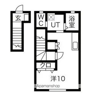 ル・メイユール東宮野目B棟【2階】の間取り