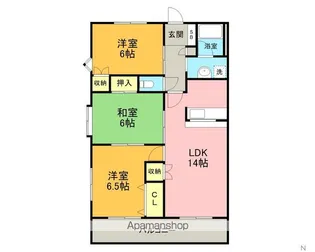 アーバン西岡崎【405号室】の間取り