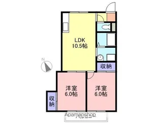 マチルド【2-C号室】の間取り