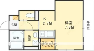 カーサ・チェルキオ【101号室号室】の間取り