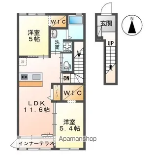 ユニヴァリィ ノースエイト【2階】の間取り