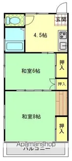 黒崎コーポ【2階】の間取り