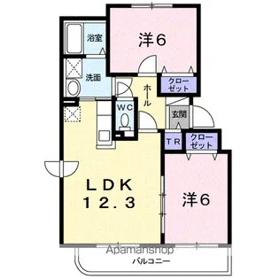 ベルグランデA【2階】の間取り