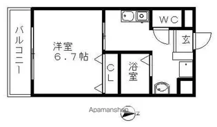 さくら館大秋【106号室】の間取り
