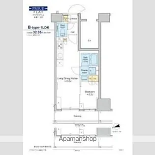 プラウドフラット本郷三丁目【13階】の間取り