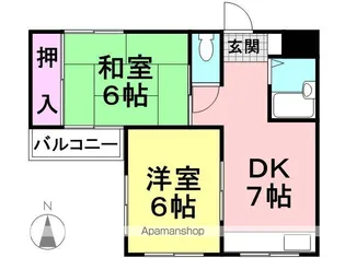 サンパレス21新明【204号室】の間取り
