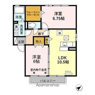 埼玉県北足立郡伊奈町西小針2丁目【アパート】の間取り