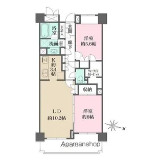 駒込パークハウス【3階】の間取り