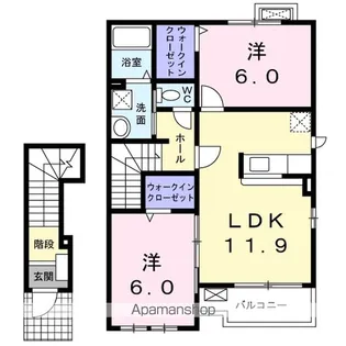 スパーブ【2階】の間取り