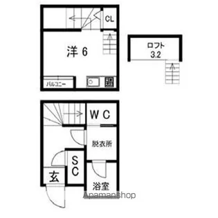 Residence Kamimaezu【206号室】の間取り