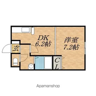 コスモ美香保【402号室】の間取り