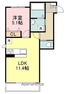 クォーレトモ米ケ袋【305号室】の間取り