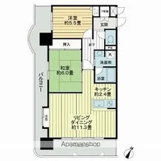 ライオンズマンション六ッ門第2【3階】の間取り