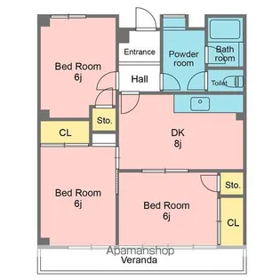 アクティ津田【3階】の間取り