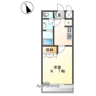 サンシャインシティ下郡【1階】の間取り