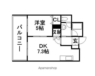 ラフィネタワー札幌南3条【19階】の間取り