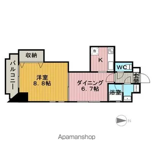 カーサ ブリリア【6階】の間取り