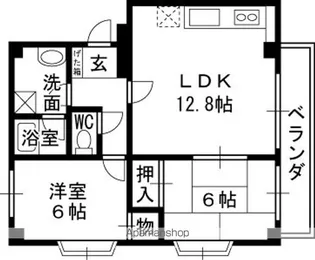 ラピーヌⅡ【301号室】の間取り