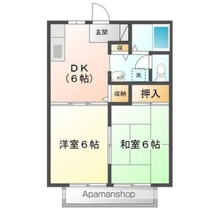 サンタウン竹ノ葉D【2階】の間取り