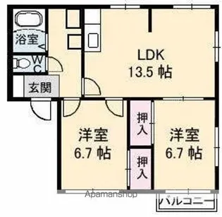 フレグランス石川【2階】の間取り