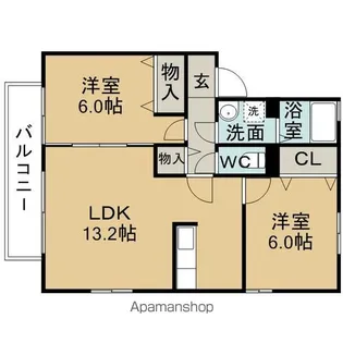 リブェールコート【1階】の間取り