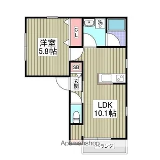 M・プーロニンフェア【1階】の間取り