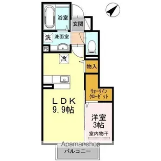 フィールドサイド本城【1階】の間取り