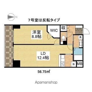パークアクシス丸の内【9階】の間取り