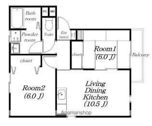 ハイツアサイ【101号室】の間取り