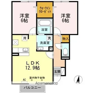 ヴェルチュ ノール【1階】の間取り