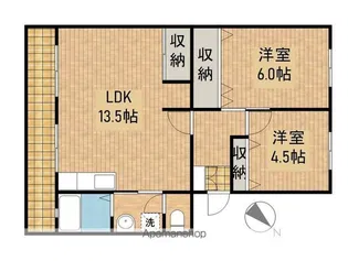 マンションサングリーン【1階】の間取り
