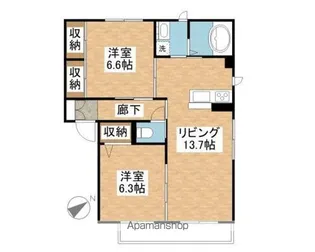 DNコーポ【202号室】の間取り