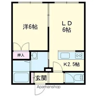 ハイツワン【102号室】の間取り