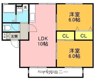 ドミール・ミネA棟【102号室】の間取り