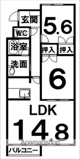 クレアコートⅡ【2406号室】の間取り