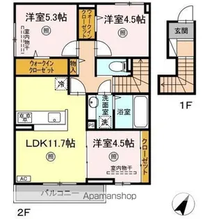 アルセ・T【2階】の間取り