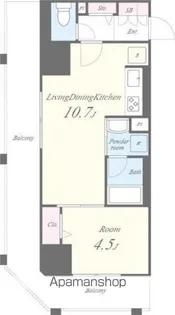 セイワパレス丸の内駅前【404号室】の間取り
