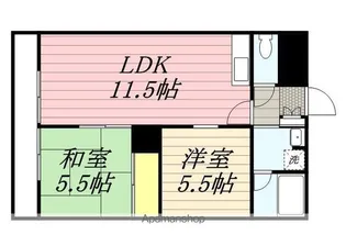 サンハイツ柏【1階】の間取り